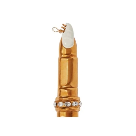 🌹Articulated Finger Ring in Gold Crystsls White Nail - Picture 1 of 16